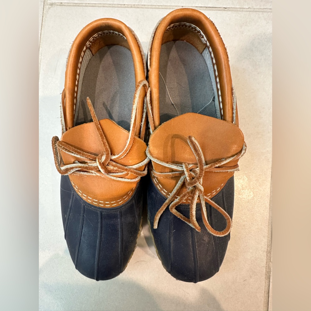 LL Bean Two-Tone Duck Boots with Laces